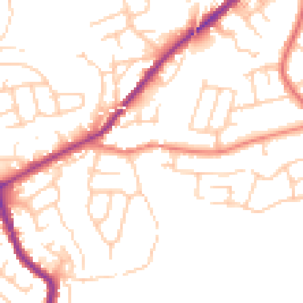 Daytime road noise heatmap for SK6 1BF