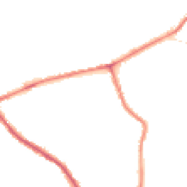 Night-time road noise heatmap for SK6 1BY