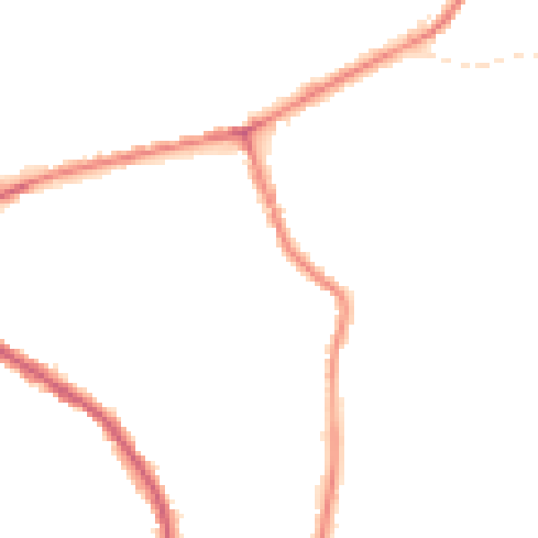 Night-time road noise heatmap for SK6 1DG