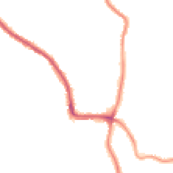 Night-time road noise heatmap for SK6 1DX