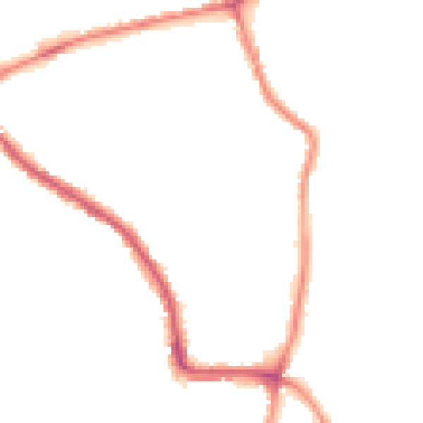 Night-time road noise heatmap for SK6 1EA