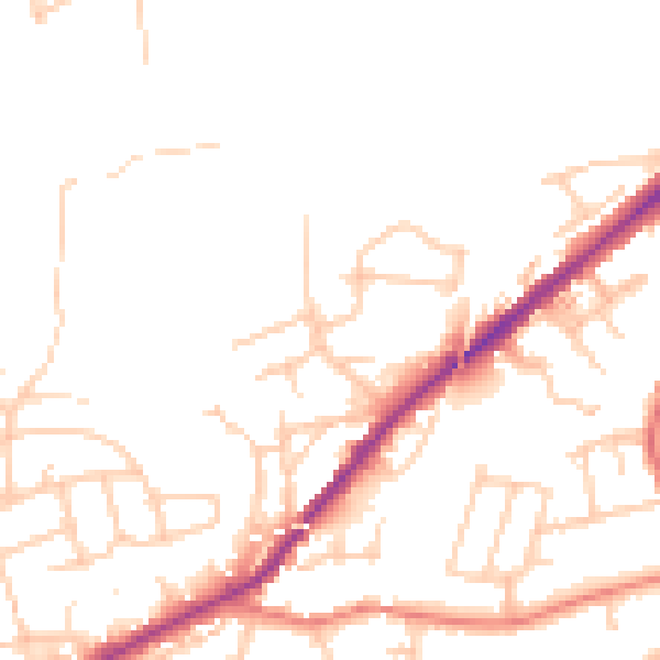 Daytime road noise heatmap for SK6 1PS