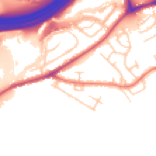 Daytime road noise heatmap for SK6 2BY