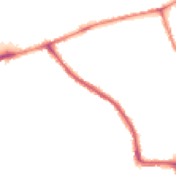 Night-time road noise heatmap for SK6 2NL