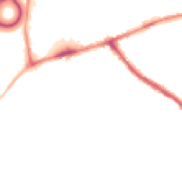 Night-time road noise heatmap for SK6 2PQ