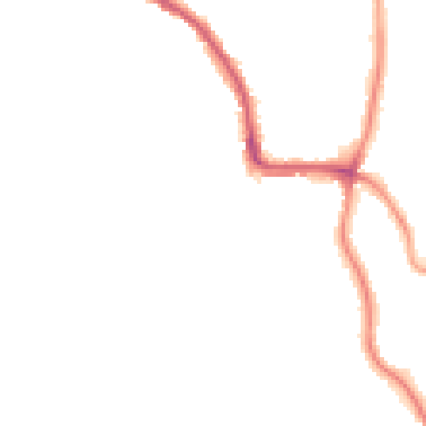Night-time road noise heatmap for SK6 3DA