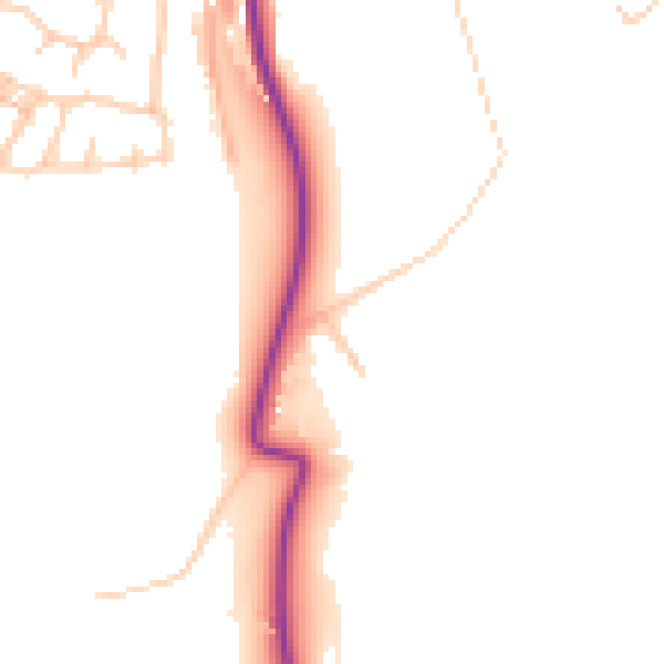 Daytime road noise heatmap for SK6 3LE
