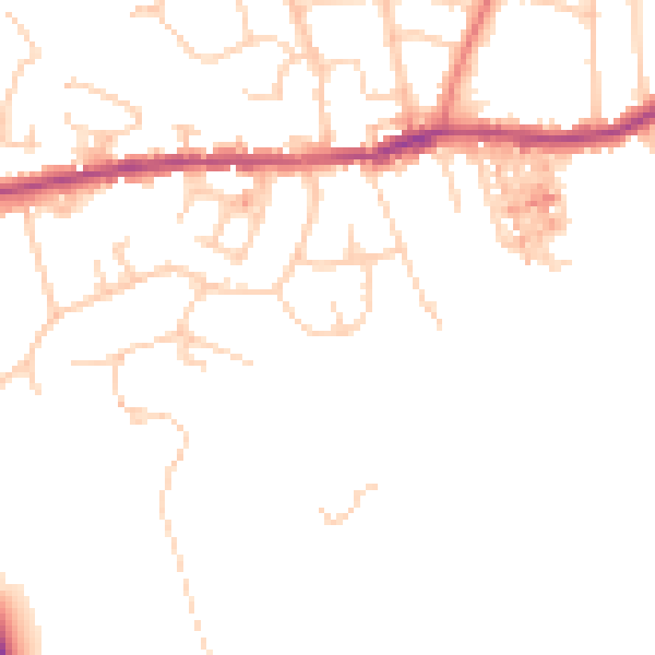 Daytime road noise heatmap for SK6 4AG