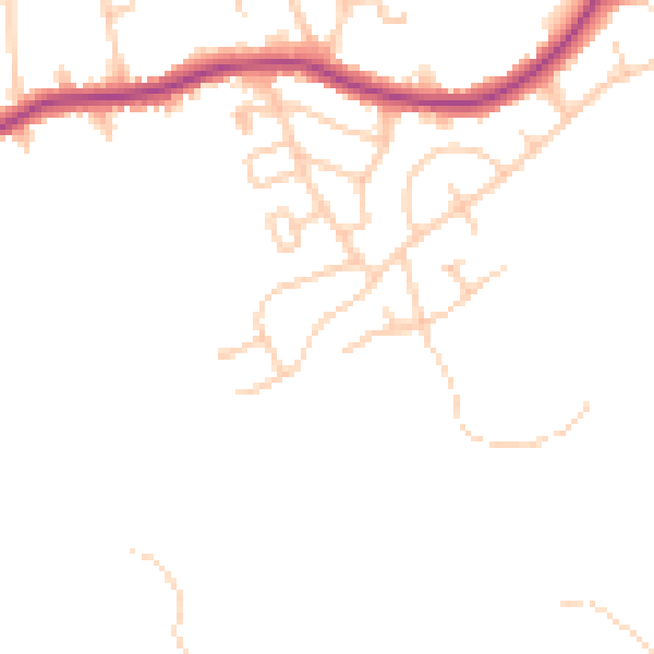 Daytime road noise heatmap for SK6 4HH