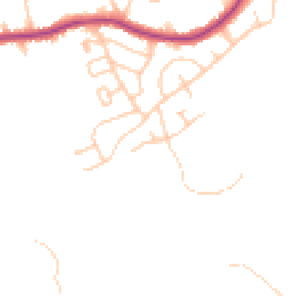 Daytime road noise heatmap for SK6 4HW