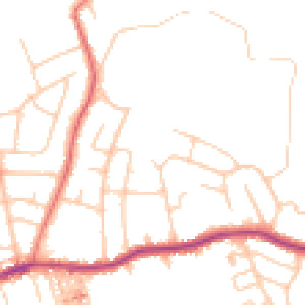 Daytime road noise heatmap for SK6 4LQ