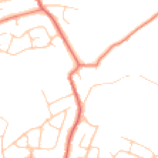 Daytime road noise heatmap for SK6 4PX