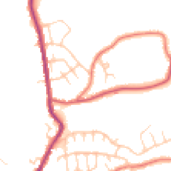 Daytime road noise heatmap for SK6 5EH