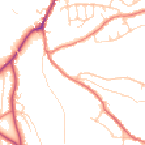 Daytime road noise heatmap for SK6 5GB