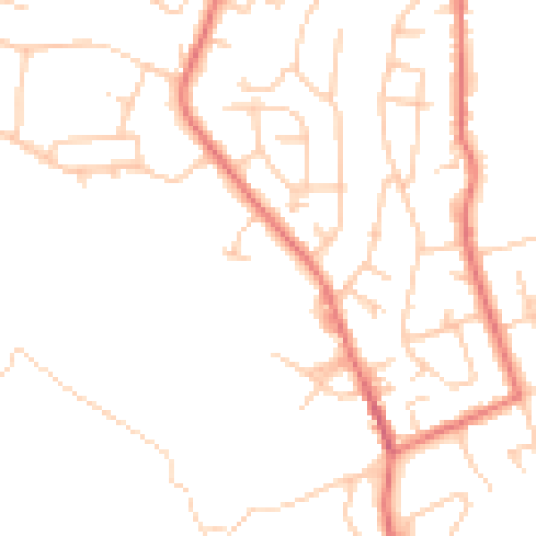 Daytime road noise heatmap for SK6 7AG
