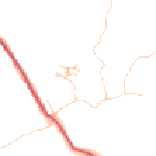 Daytime road noise heatmap for SK6 7GU
