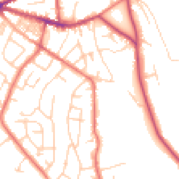 Daytime road noise heatmap for SK6 7LF