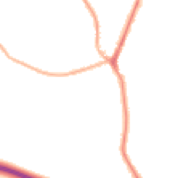 Night-time road noise heatmap for SK7 1AB