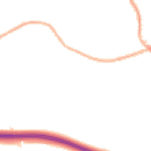Night-time road noise heatmap for SK7 1BL