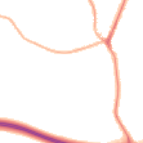 Night-time road noise heatmap for SK7 1BT