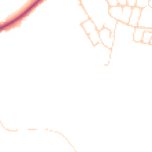Daytime road noise heatmap for SK7 1GS
