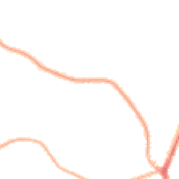 Night-time road noise heatmap for SK7 2AT