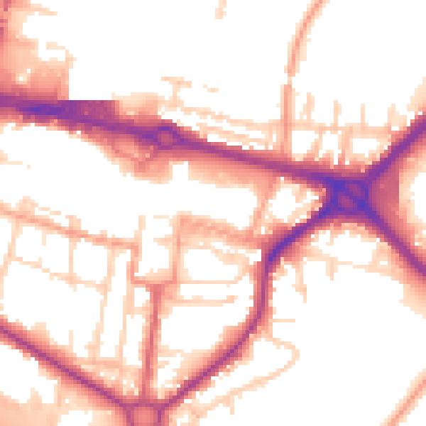 Daytime road noise heatmap for SL1 1BX
