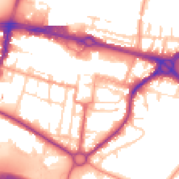 Daytime road noise heatmap for SL1 1GX