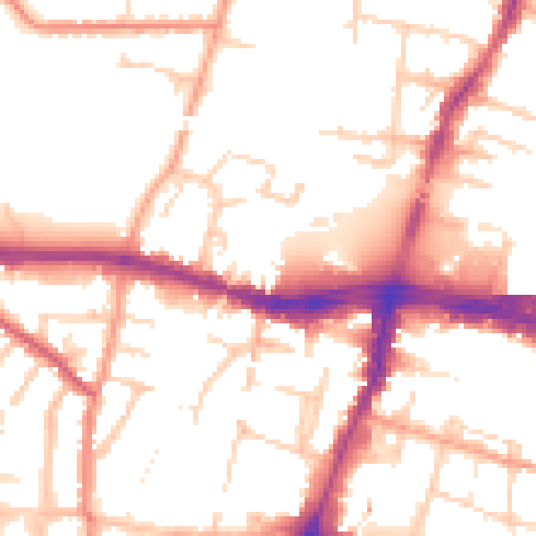 Daytime road noise heatmap for SL1 1HX