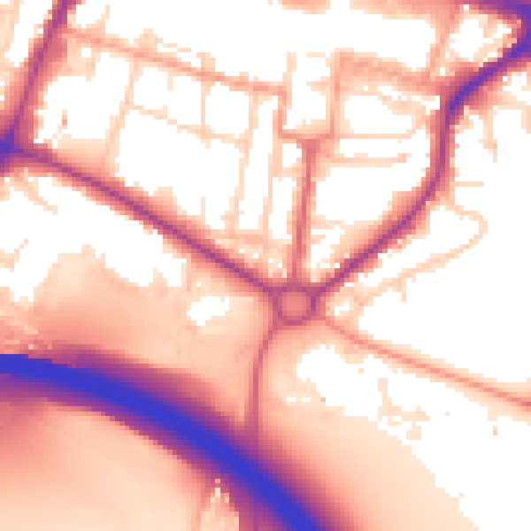 Daytime road noise heatmap for SL1 2AX