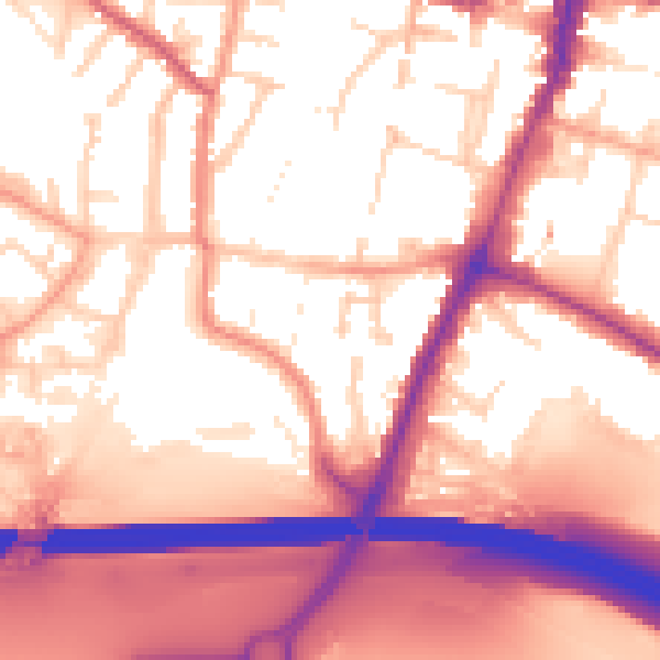 Daytime road noise heatmap for SL1 2LZ