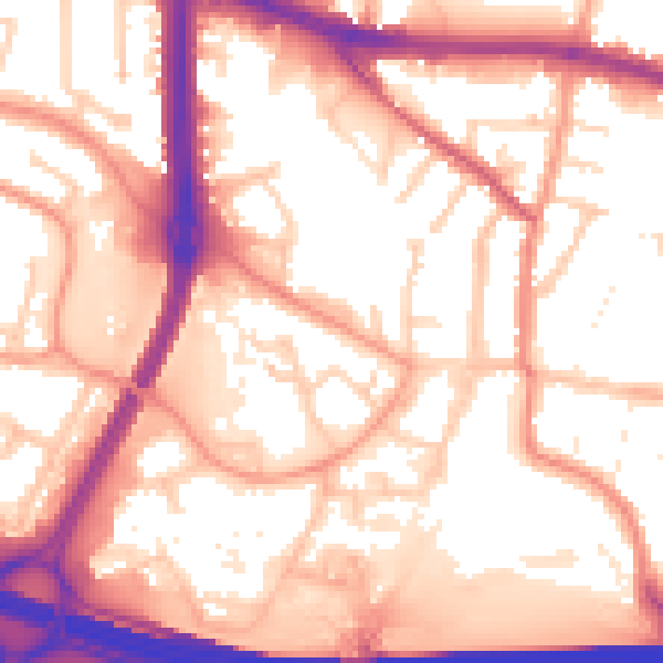 Daytime road noise heatmap for SL1 2NL