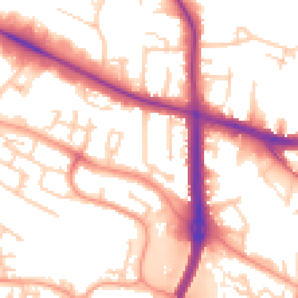 Daytime road noise heatmap for SL1 2XF