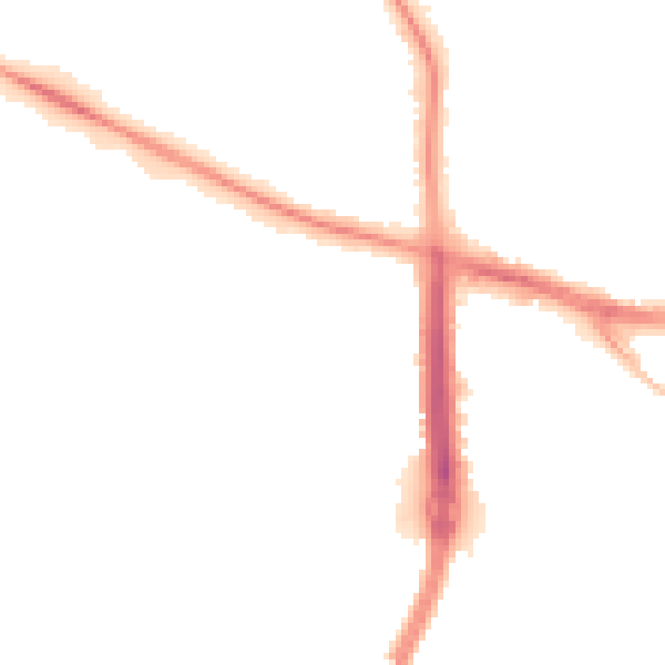 Night-time road noise heatmap for SL1 2XF