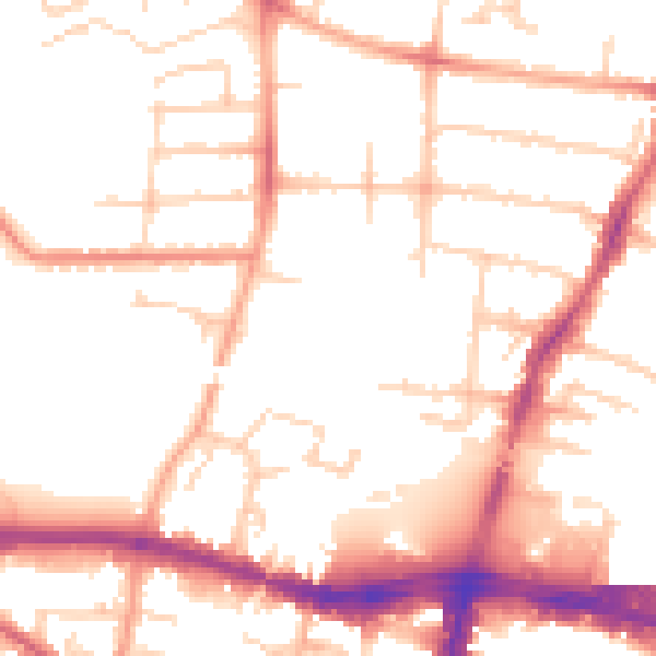 Daytime road noise heatmap for SL1 3GX