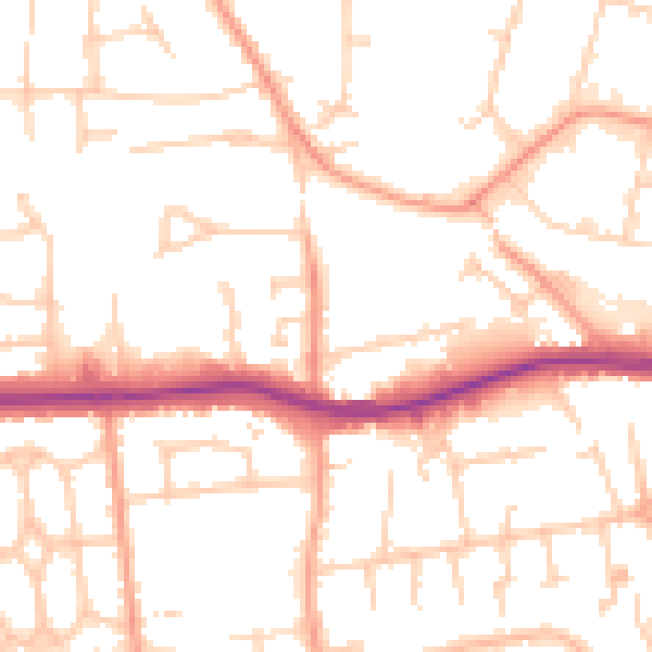 Daytime road noise heatmap for SL1 6JJ