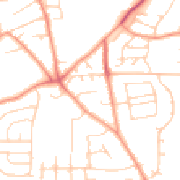 Daytime road noise heatmap for SL1 6LG