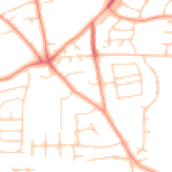 Daytime road noise heatmap for SL1 6ND