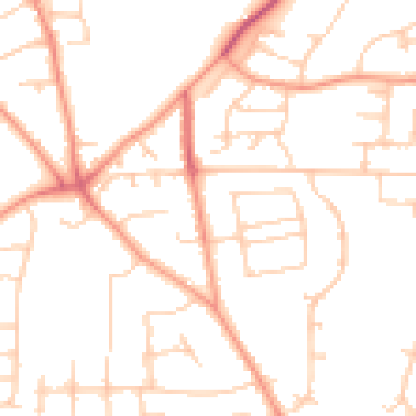 Daytime road noise heatmap for SL1 6NF
