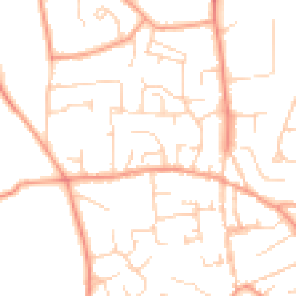 Daytime road noise heatmap for SL1 7DA