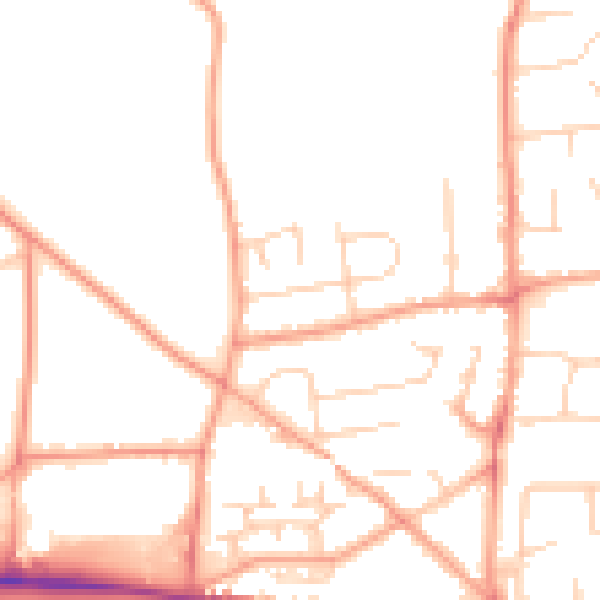 Daytime road noise heatmap for SL1 7EB