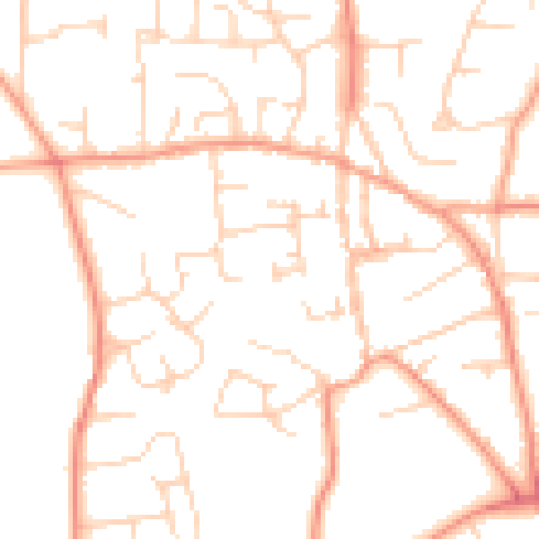 Daytime road noise heatmap for SL1 7EW