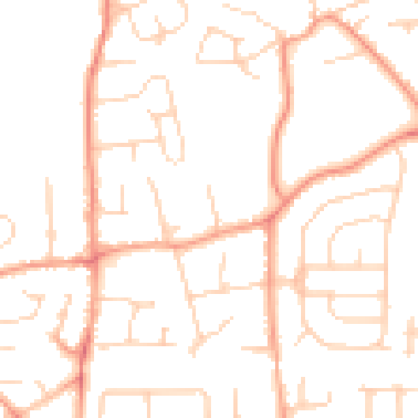 Daytime road noise heatmap for SL1 7LY
