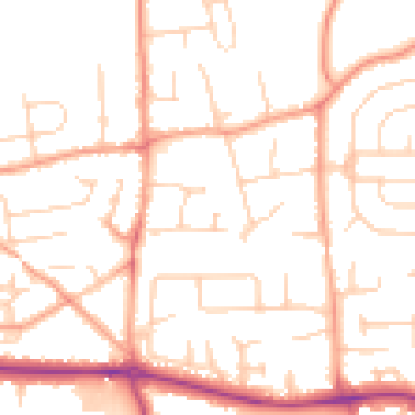 Daytime road noise heatmap for SL1 7PP