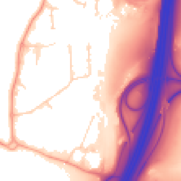 Daytime road noise heatmap for SL3 0DA