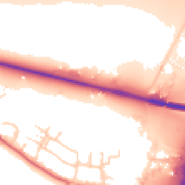 Daytime road noise heatmap for SL3 0EH