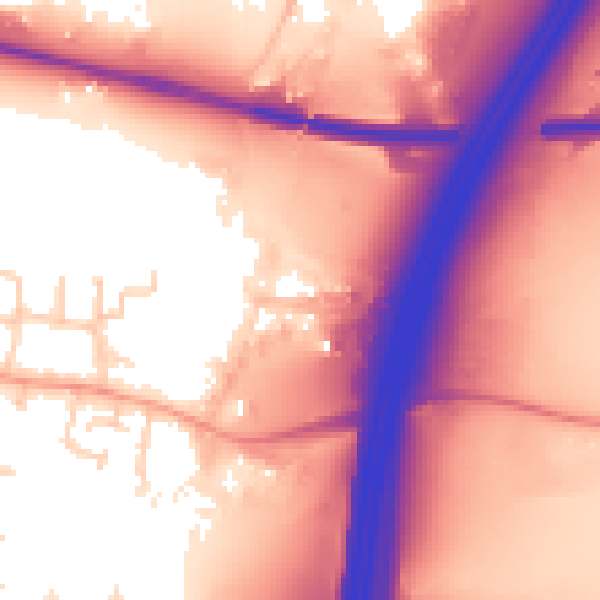 Daytime road noise heatmap for SL3 0EN