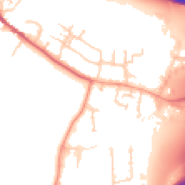 Daytime road noise heatmap for SL3 0EZ