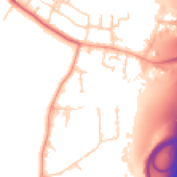 Daytime road noise heatmap for SL3 0FH
