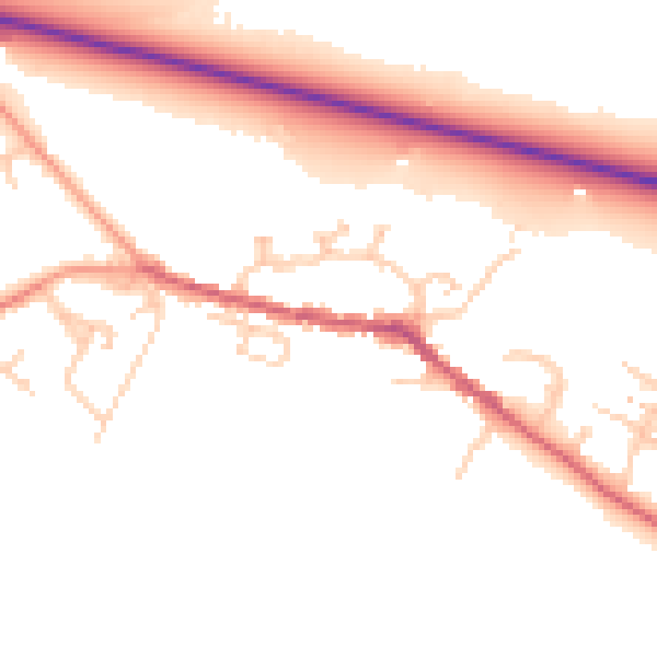 Daytime road noise heatmap for SL3 0HA